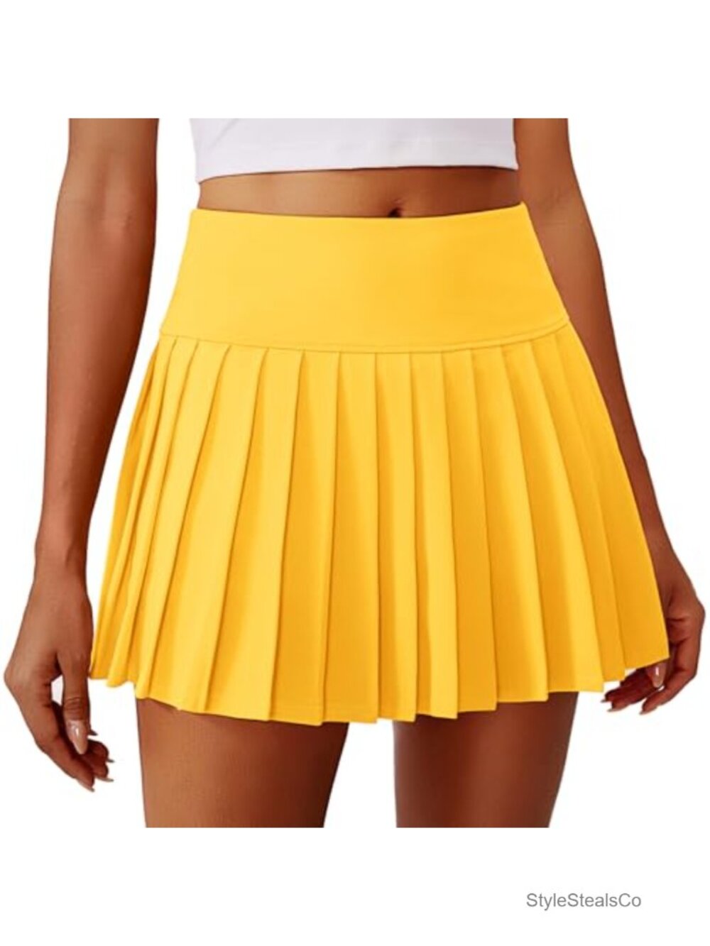 Pleated Tennis Skort Mini Athletic Golf Skirt with Pocket High Waist